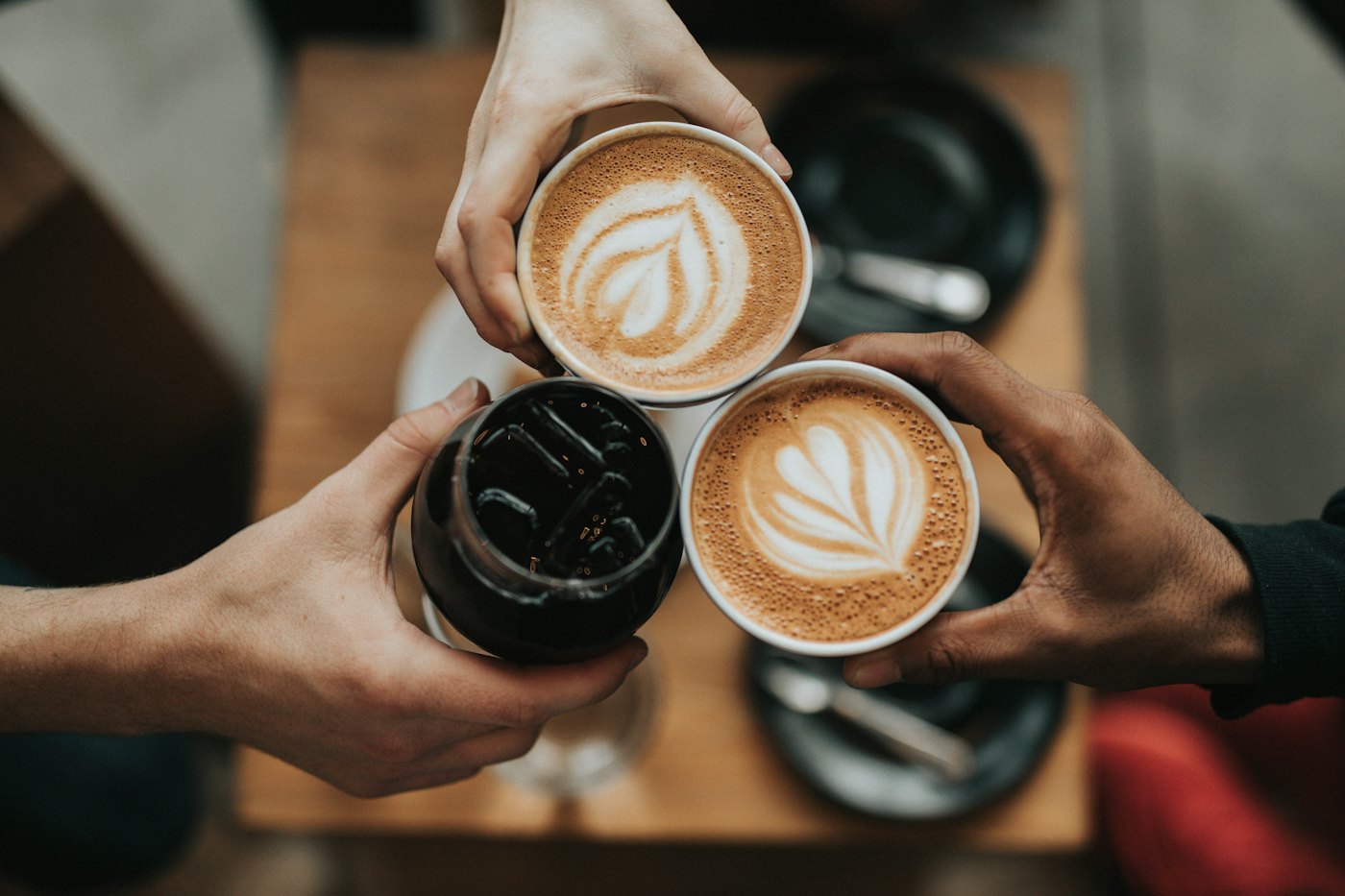 Friends sharing coffee