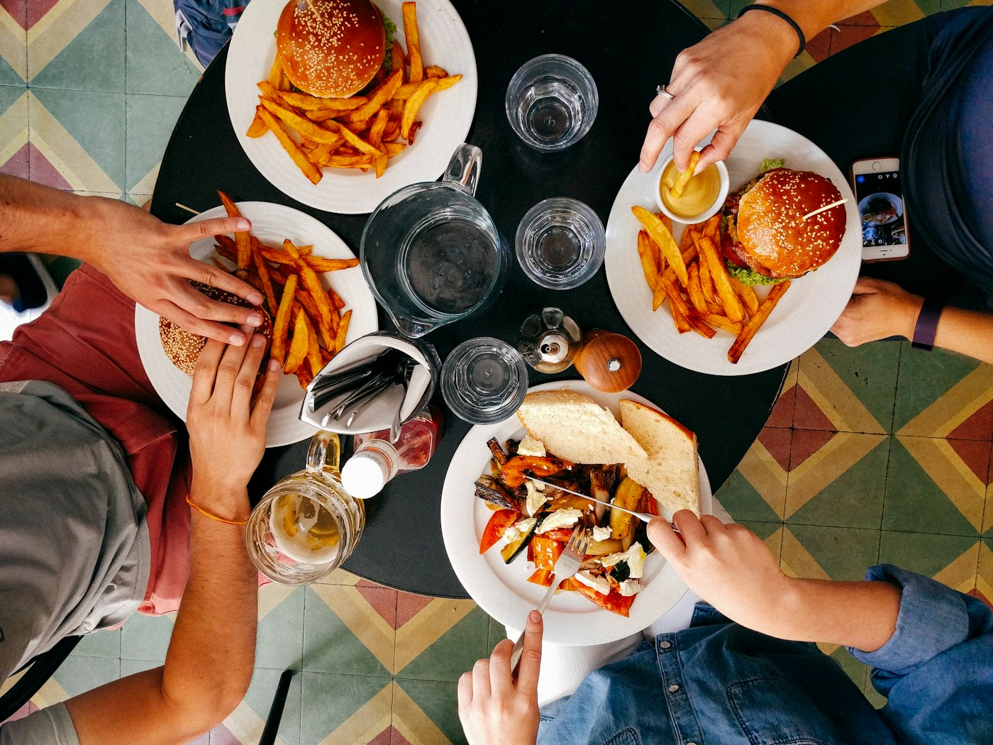 Friends sharing a meal