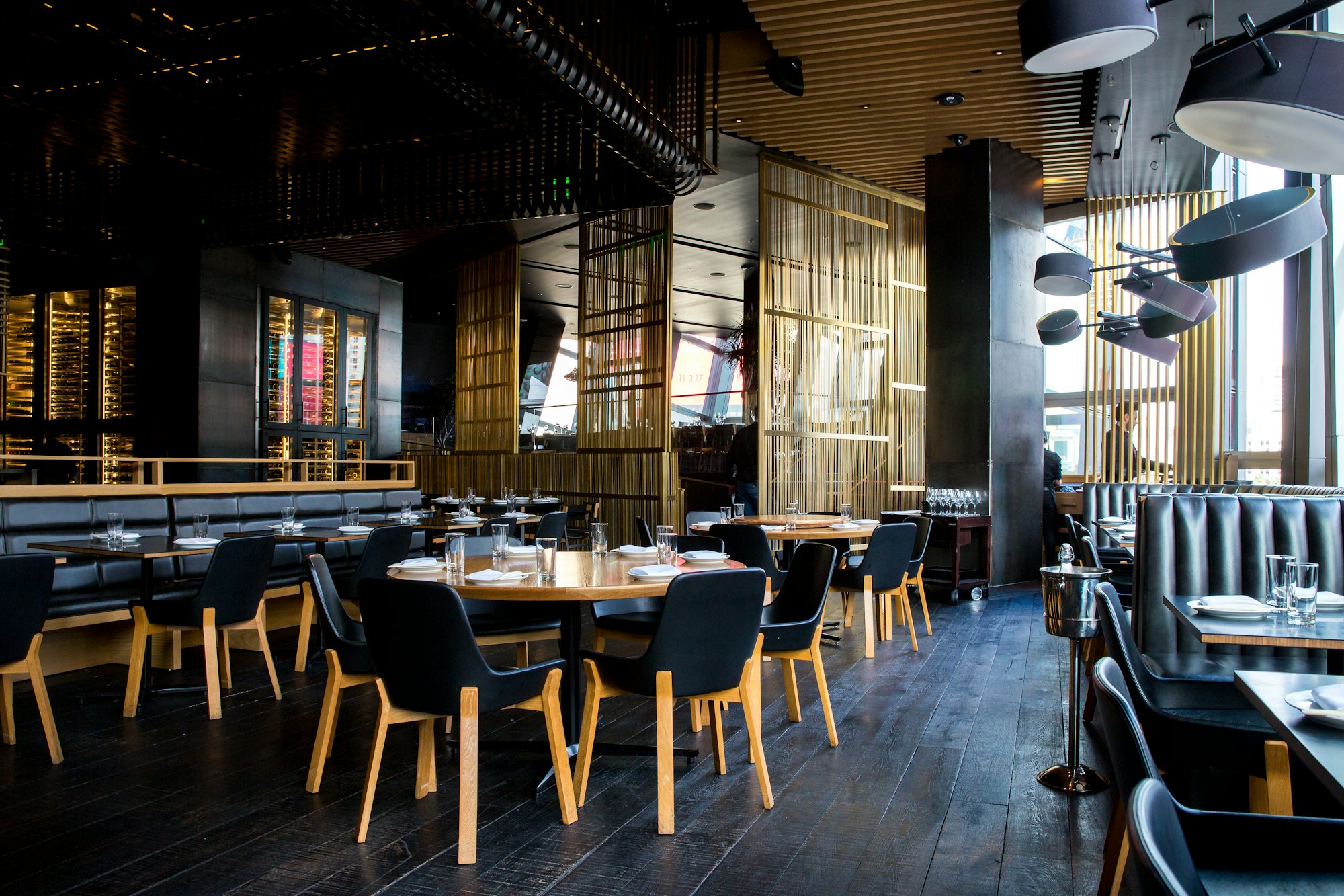 The restaurant dining room